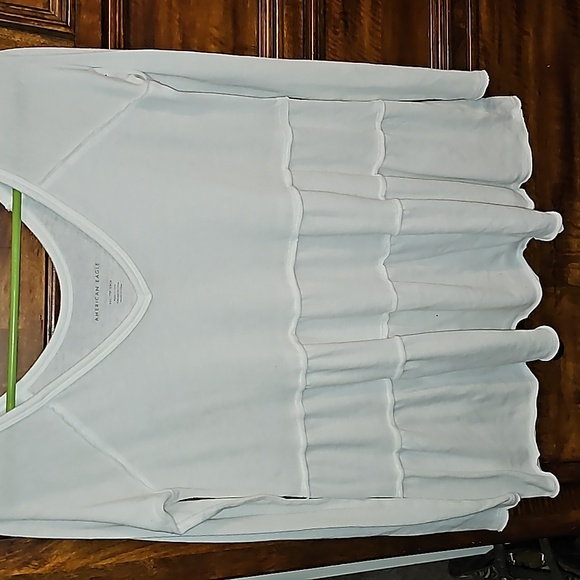 Womens American Eagle long sleeve baby doll top. Sz XXS. White - Picture 7 of 8